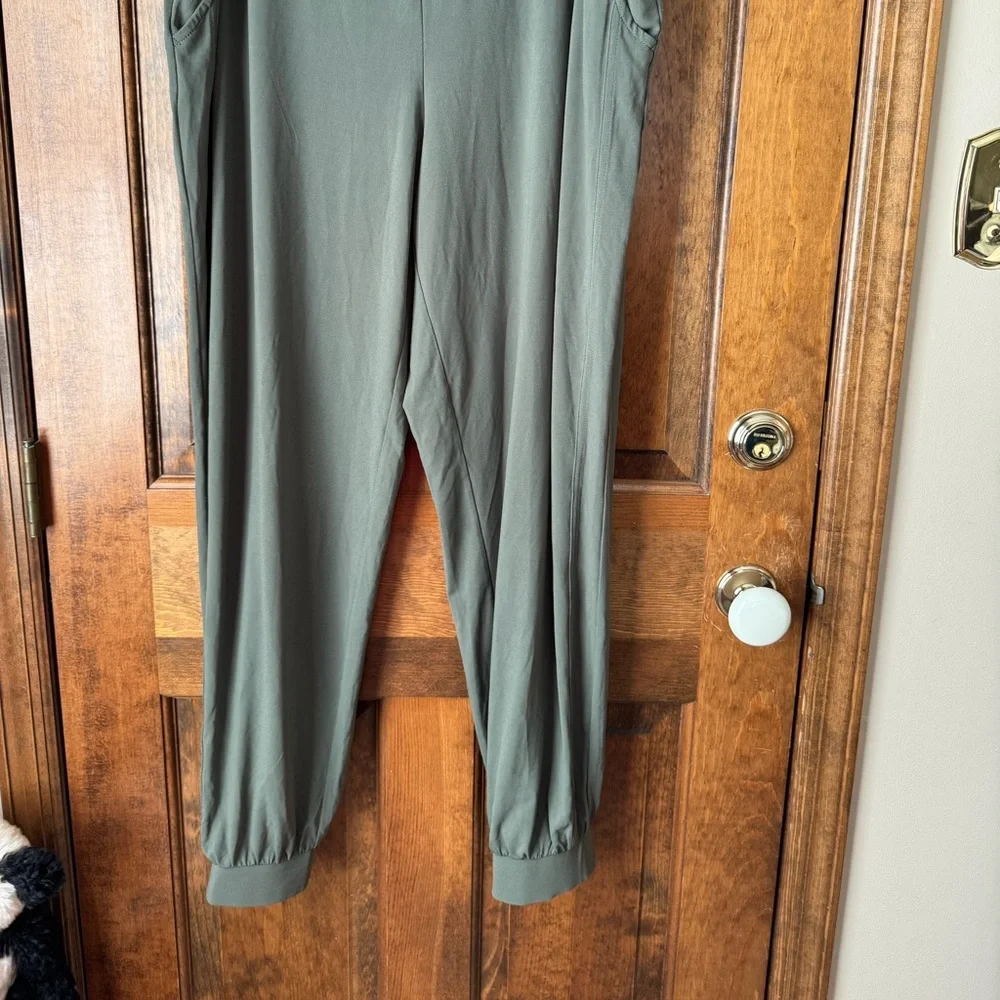 Lisa Rinna Collection Olive Green Jogger Pull-On Dress Pants X-Large